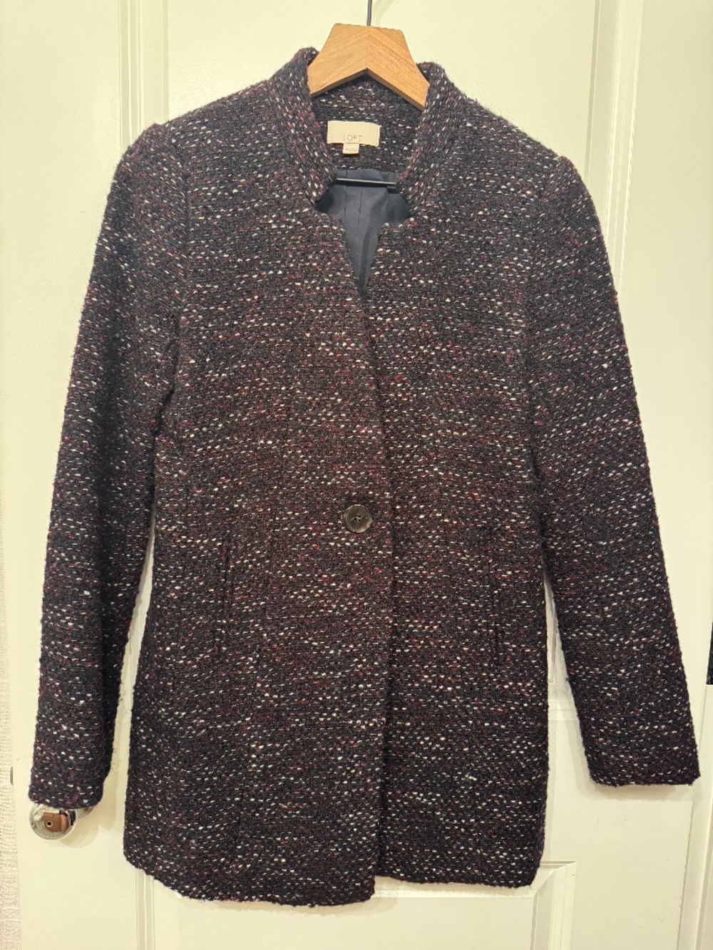 Navy Knitted Coat
